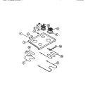 COOK TOP, SURFACE UNITS, DRIP PANS, Diagram and Parts List for REG46CH2  Frigidaire Range
