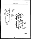DOOR PARTS Diagram and Parts List for GTN181WLO  Uni Refrigerator