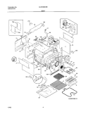 BODY Diagram and Parts List for GLED388CSB  Frigidaire Range