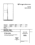 COVER Diagram and Parts List for FRS23R3AW0  Frigidaire Refrigerator