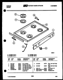 COOKTOP PARTS Diagram and Parts List for 30-3987-23-06  Tappan Range