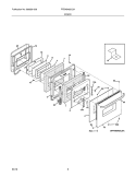 DOOR Diagram and Parts List for FFEW2425LSA  Frigidaire Wall Oven