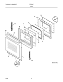 DOOR Diagram and Parts List for FGF366ESG  Frigidaire Range
