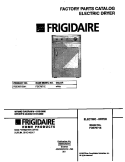 COVER Diagram and Parts List for FDE7971EW1  Frigidaire Dryer