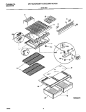SHELVES Diagram and Parts List for MRT18CSGZ0  Frigidaire Refrigerator
