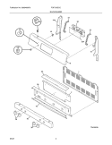BACKGUARD Diagram and Parts List for FGF375GCC  Frigidaire Range