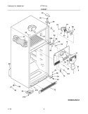 CABINET Diagram and Parts List for FFTR1713LW3  Frigidaire Refrigerator