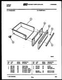 DRAWER PARTS Diagram and Parts List for 76-4967-00-12  Tappan Microwave Oven Combo