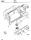 BACKGUARD Diagram and Parts List for TGF334WFSD  Tappan Range