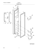 FREEZER DOOR Diagram and Parts List for LFUS2613LF3  Frigidaire Refrigerator