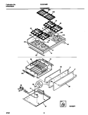 TOP / DRAWER Diagram and Parts List for FGF379WESE  Frigidaire Range