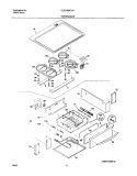 TOP / DRAWER Diagram and Parts List for PLES389CCA  Frigidaire Range