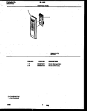 CONTROL PANEL Diagram and Parts List for 56-4443-10-01  Tappan Microwave
