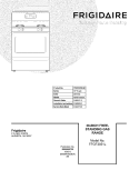 COVER Diagram and Parts List for FFGF3051LSD  Frigidaire Range