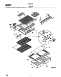 SHELVES / CONTROLS Diagram and Parts List for MRT18CSEW2  Uni Refrigerator