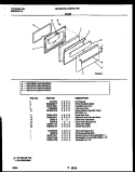 DOOR PARTS Diagram and Parts List for MEF300PBWA  Frigidaire Range