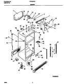 CABINET Diagram and Parts List for FRT22RRHB1  Frigidaire Refrigerator