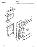 DOOR Diagram and Parts List for MRT18TRED1  Frigidaire Refrigerator