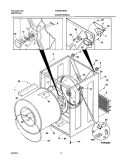 DRY CAB, HEATER Diagram and Parts List for FSE447GHS1  Frigidaire Dryer