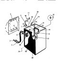 CABINET, HOSES Diagram and Parts List for LA560JXD3  Frigidaire Washer