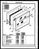 OVEN DOOR PARTS Diagram and Parts List for CGC1M2WSTA  Gibson Range