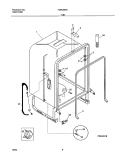 TUB Diagram and Parts List for FDBC56BAS1  Frigidaire Dishwasher