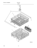RACKS Diagram and Parts List for FDB1100RHQ0  Frigidaire Dishwasher