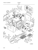 BODY Diagram and Parts List for DGES388DS3  Frigidaire Range