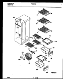 SHELVES AND SUPPORTS Diagram and Parts List for FRS22VSAD0  Frigidaire Refrigerator