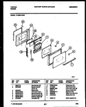 DOOR PARTS Diagram and Parts List for 12-3699-00-04  Tappan Wall Oven