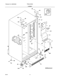CABINET Diagram and Parts List for FRS6LE5HSB1  Frigidaire Refrigerator