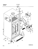 CABINET Diagram and Parts List for FRT18LR7AQA  Frigidaire Refrigerator