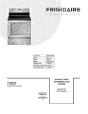 COVER Diagram and Parts List for FPCF3091LFB  Frigidaire Range