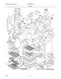 BODY Diagram and Parts List for CGEF3057KFD  Frigidaire Range