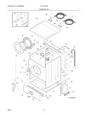 CABINET / TOP Diagram and Parts List for LTF1670DS0  Frigidaire Washer