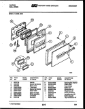 DOOR PARTS Diagram and Parts List for 11-2969-00-03  Tappan Wall Oven
