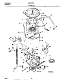 MOTOR / TUB Diagram and Parts List for MWX233RES0  Frigidaire Washer