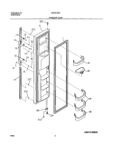 FREEZER DOOR Diagram and Parts List for GS26HSZCB1  Frigidaire Refrigerator