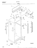 CABINET Diagram and Parts List for MRT18TRFW4  Frigidaire Refrigerator