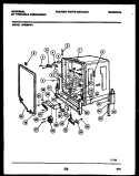 TUB AND FRAME PARTS Diagram and Parts List for DP400PW1  Tappan Dishwasher