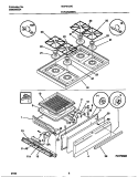 TOP / DRAWER Diagram and Parts List for MGF313SCWC  Frigidaire Range