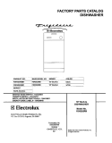COVER Diagram and Parts List for FDR252RBS1  Frigidaire Dishwasher