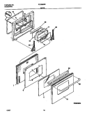 DOOR Diagram and Parts List for FES388WECA  Frigidaire Wall Oven