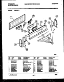 CONTROL PANEL Diagram and Parts List for RG34NL3  Frigidaire Range