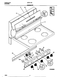 BACKGUARD Diagram and Parts List for MEF311SBDF  Frigidaire Range
