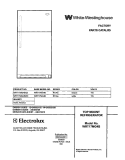 COVER Diagram and Parts List for WRT17MG4BQ0  Westinghouse Refrigerator