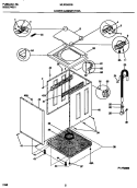 LOWER CABINET / TOP Diagram and Parts List for MLXG42RBW2  Frigidaire Washer Dryer Combo