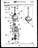 TRANSMISSION PARTS Diagram and Parts List for 44-2409-00-02  Tappan Washer