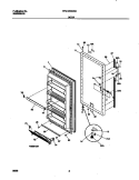 DOOR Diagram and Parts List for FFU14F9GW0  Frigidaire Freezer
