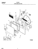 FRONT PANEL / LINT FILTER Diagram and Parts List for FSE848RHS0  Frigidaire Dryer